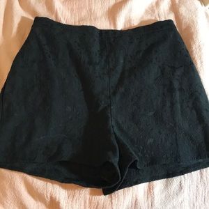 Black high waisted shorts